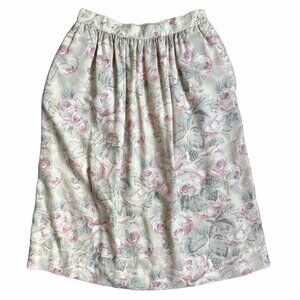 2/$18 SALE! Vintage Floral‎ Skirt Talbots S Cottage High Waist Cowboy Pleated